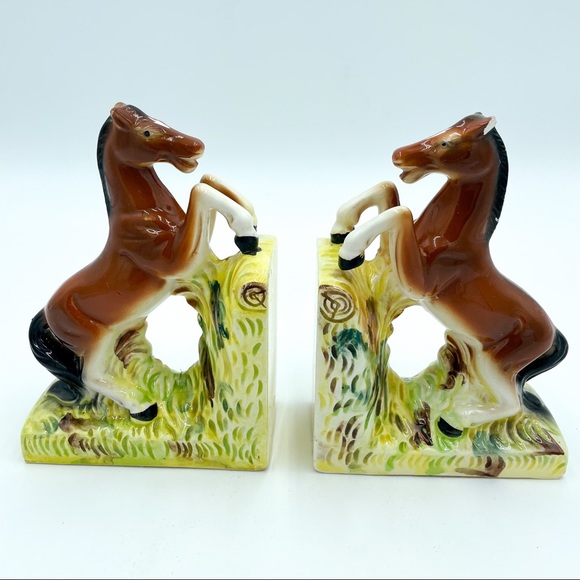 Vintage | Ceramic Horse Figurine Bookends - Picture 16 of 16